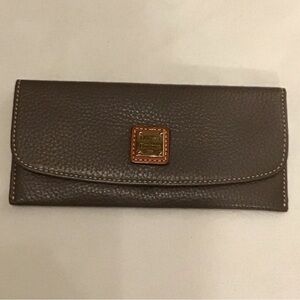 Dooney & Bourke Slim Bill And Credit Card Wallet Grey and Red interior
